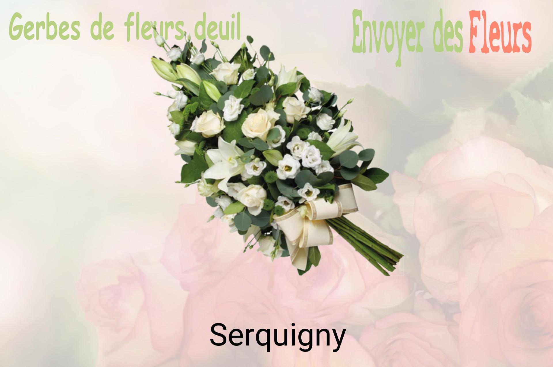 Gerbe de fleurs de deuil livrée à Serquigny